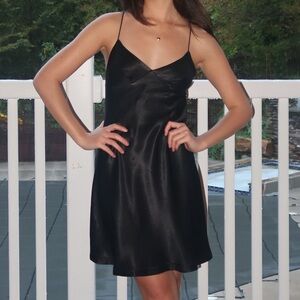 Meshki black mini dress backless